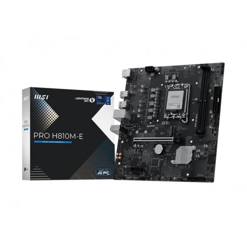 Материнская плата MSI PRO H810M-E (s1851, Intel H810) купить в Украине: Киев, Днепр, Харьков, Одесса  | Проверка совместимости, низкая цена, отзывы, характеристики от TELEMART фото