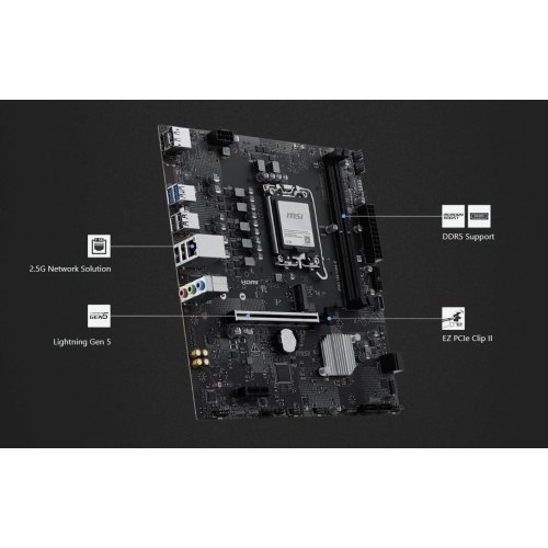 Материнская плата MSI PRO H810M-E (s1851, Intel H810) купить в Украине: Киев, Днепр, Харьков, Одесса  | Проверка совместимости, низкая цена, отзывы, характеристики от TELEMART фото