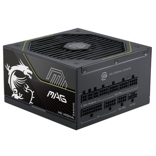 Блок питания MSI MAG 1000W PCIE5 (A1000PLS) купить в Украине: Киев, Днепр, Харьков, Одесса  | Проверка совместимости, низкая цена, отзывы, характеристики от TELEMART фото