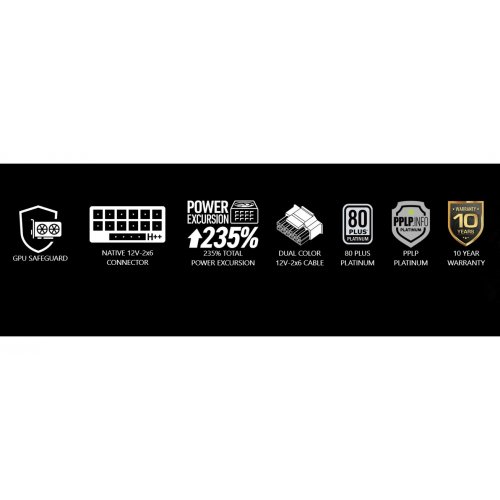 Блок питания MSI MAG 1000W PCIE5 (A1000PLS) купить в Украине: Киев, Днепр, Харьков, Одесса  | Проверка совместимости, низкая цена, отзывы, характеристики от TELEMART фото