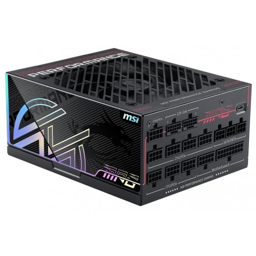 Блок живлення MSI MPG 1600W PCIE5 (AI1600TS) купити в Україні: Київ, Львів, Хмельницький, Тернопіль, Івано-Франківськ | Перевірка сумісності, низька ціна, відгуки, характеристики від TELEMART фото