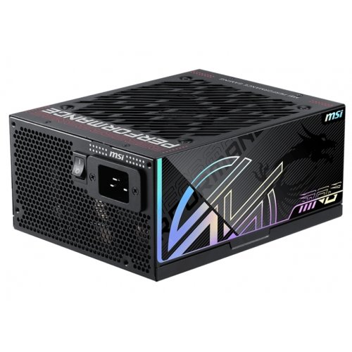 Блок живлення MSI MPG 1600W PCIE5 (AI1600TS) купити в Україні: Київ, Львів, Хмельницький, Тернопіль, Івано-Франківськ | Перевірка сумісності, низька ціна, відгуки, характеристики від TELEMART фото