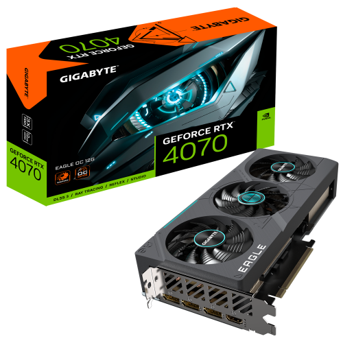 Відеокарта Gigabyte GeForce RTX 4070 EAGLE OC 12228MB (GV-N4070EAGLE OC-12GD) (Відновлено продавцем, 851140) купити в Україні: Київ, Львів, Хмельницький, Тернопіль, Івано-Франківськ | Перевірка сумісності, низька ціна, відгуки, характеристики від TELEMART фото
