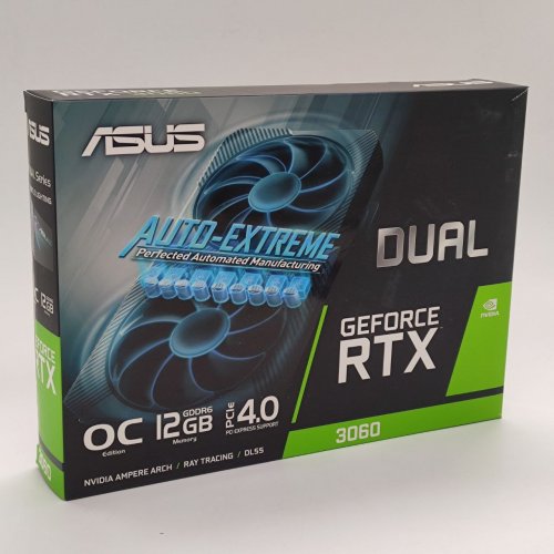 Відеокарта Asus GeForce RTX 3060 Dual OC 12288MB (DUAL-RTX3060-O12G-V2) (Відновлено продавцем, 851147) купити в Україні: Київ, Львів, Хмельницький, Тернопіль, Івано-Франківськ | Перевірка сумісності, низька ціна, відгуки, характеристики від TELEMART фото