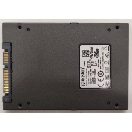 Ssd-диск Kingston SSDNow A400 TLC 480GB 2.5'' (SA400S37/480G) (Відновлено продавцем, 851166) купити в Україні: Київ, Львів, Хмельницький, Тернопіль, Івано-Франківськ | Перевірка сумісності, низька ціна, відгуки, характеристики від TELEMART фото