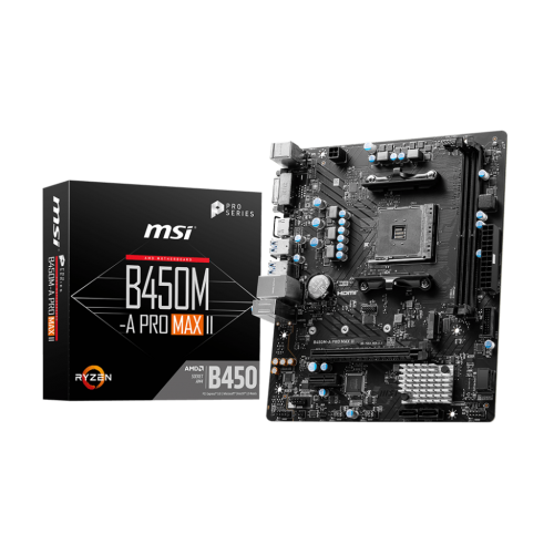 Материнская плата MSI B450M-A PRO MAX II (sAM4, AMD B450) (Восстановлено продавцом, 851169) купить в Украине: Киев, Днепр, Харьков, Одесса  | Проверка совместимости, низкая цена, отзывы, характеристики от TELEMART фото