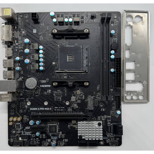 Материнская плата MSI B450M-A PRO MAX II (sAM4, AMD B450) (Восстановлено продавцом, 851169) купить в Украине: Киев, Днепр, Харьков, Одесса  | Проверка совместимости, низкая цена, отзывы, характеристики от TELEMART фото