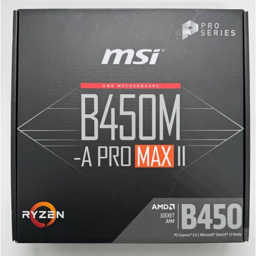 Материнская плата MSI B450M-A PRO MAX II (sAM4, AMD B450) (Восстановлено продавцом, 851169) купить в Украине: Киев, Днепр, Харьков, Одесса  | Проверка совместимости, низкая цена, отзывы, характеристики от TELEMART фото