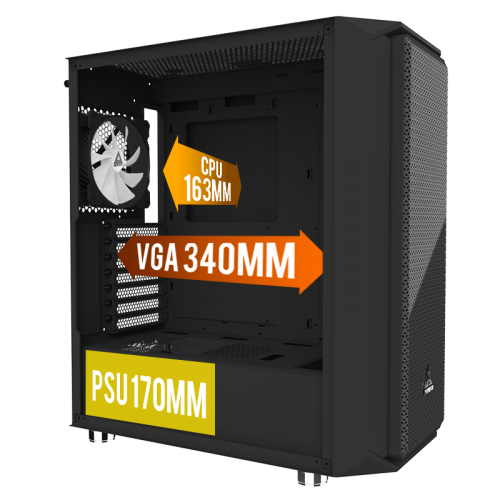 Корпус Montech Air X без БП Black (Восстановлено продавцом, 851170) купить в Украине: Киев, Днепр, Харьков, Одесса  | Проверка совместимости, низкая цена, отзывы, характеристики от TELEMART фото