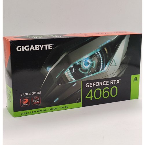 Відеокарта Gigabyte GeForce RTX 4060 Eagle OC 8192MB (GV-N4060EAGLE OC-8GD) (Відновлено продавцем, 851174) купити в Україні: Київ, Львів, Хмельницький, Тернопіль, Івано-Франківськ | Перевірка сумісності, низька ціна, відгуки, характеристики від TELEMART фото