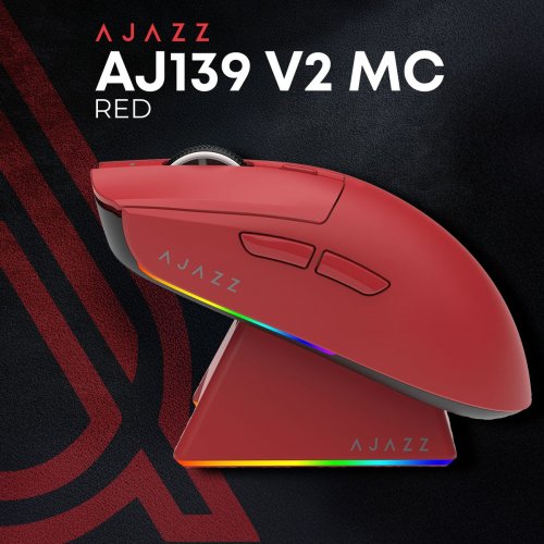 Миша Ajazz AJ139 V2 MC Wireless (AJ139-V2-MC-R) Red купити в Україні: Київ, Львів, Хмельницький, Тернопіль, Івано-Франківськ | Низька ціна, відгуки, характеристики від TELEMART фото