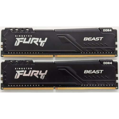 Озп Kingston DDR4 16GB (2x8GB) 3200Mhz FURY Beast Black (KF432C16BBK2/16) (Відновлено продавцем, 851223) купити в Україні: Київ, Львів, Хмельницький, Тернопіль, Івано-Франківськ | Перевірка сумісності, низька ціна, відгуки, характеристики від TELEMART фото
