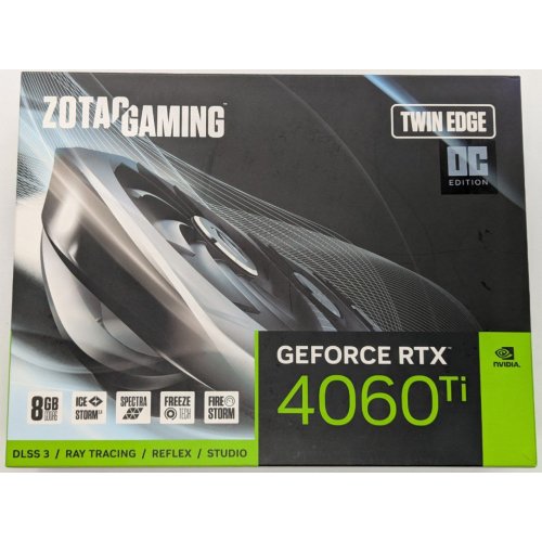 Видеокарта Zotac GeForce RTX 4060 Ti Gaming Twin Edge OC 8192MB (ZT-D40610H-10M) (Восстановлено продавцом, 851240) купить в Украине: Киев, Днепр, Харьков, Одесса  | Проверка совместимости, низкая цена, отзывы, характеристики от TELEMART фото