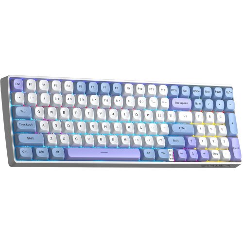 Клавиатура AULA S100 Pro KRGD Red Switch Wireless (6948391205762) White/Blue купить в Украине: Киев, Днепр, Харьков, Одесса  | Низкая цена, отзывы, характеристики от TELEMART фото