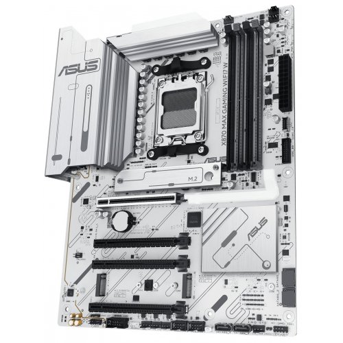 Уцінка материнська плата Asus X870 MAX GAMING WIFI7 W (sAM5, AMD X870) (Розкрита упаковка, 851437) купити в Україні: Київ, Львів, Хмельницький, Тернопіль, Івано-Франківськ | Перевірка сумісності, низька ціна, відгуки, характеристики від TELEMART фото