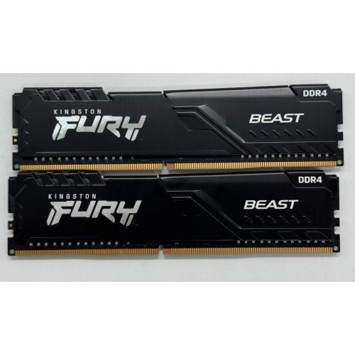 Озп Kingston DDR4 16GB (2x8GB) 3200Mhz FURY Beast Black (KF432C16BBK2/16) (Відновлено продавцем, 851473) купити в Україні: Київ, Львів, Хмельницький, Тернопіль, Івано-Франківськ | Перевірка сумісності, низька ціна, відгуки, характеристики від TELEMART фото