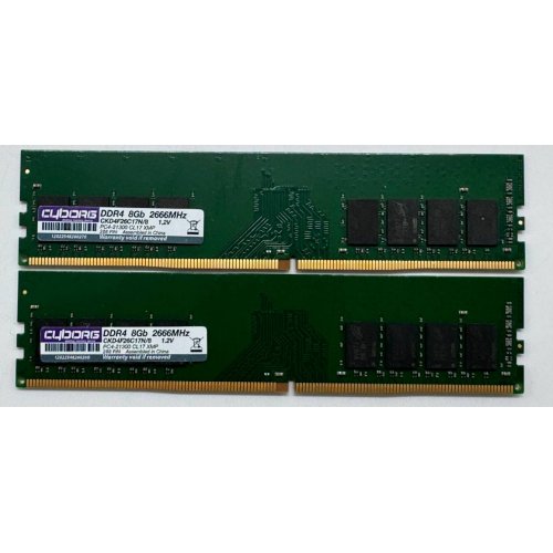 Озп Cyborg DDR4 16GB (2x8GB) 2666Mhz (CKD4F26C17N/16) (Відновлено продавцем, 851475) купити в Україні: Київ, Львів, Хмельницький, Тернопіль, Івано-Франківськ | Перевірка сумісності, низька ціна, відгуки, характеристики від TELEMART фото