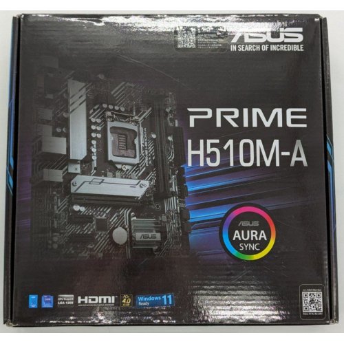 Материнская плата Asus PRIME H510M-A (s1200, Intel H510) (Восстановлено продавцом, 851495) купить в Украине: Киев, Днепр, Харьков, Одесса  | Проверка совместимости, низкая цена, отзывы, характеристики от TELEMART фото