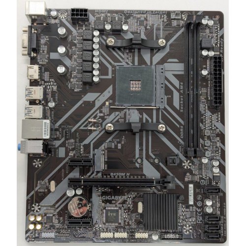Материнская плата Gigabyte B450M H (sAM4, AMD B450) (Восстановлено продавцом, 851496) купить в Украине: Киев, Днепр, Харьков, Одесса  | Проверка совместимости, низкая цена, отзывы, характеристики от TELEMART фото