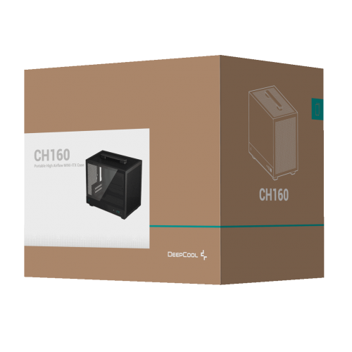 Корпус Deepcool CH160 Tempered Glass без БП (R-CH160-BKNGI0-G-1) Black (Восстановлено продавцом, 851503) купить в Украине: Киев, Днепр, Харьков, Одесса  | Проверка совместимости, низкая цена, отзывы, характеристики от TELEMART фото