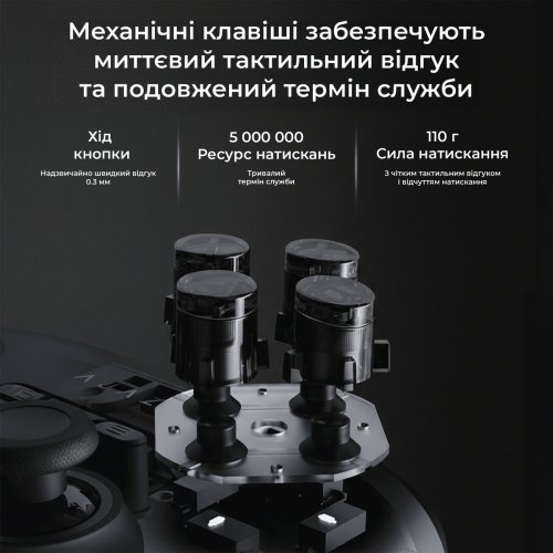 Геймпад Ajazz GP100 RGB (GP100-B) Black купить в Украине: Киев, Днепр, Харьков, Одесса  | Низкая цена, отзывы, характеристики от TELEMART фото