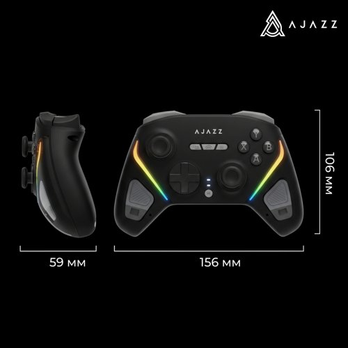 Геймпад Ajazz GP100 RGB (GP100-B) Black купить в Украине: Киев, Днепр, Харьков, Одесса  | Низкая цена, отзывы, характеристики от TELEMART фото