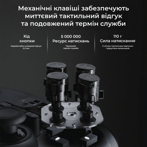 Геймпад Ajazz GP100S RGB with Charging Station (GP100S-B) Black купить в Украине: Киев, Днепр, Харьков, Одесса  | Низкая цена, отзывы, характеристики от TELEMART фото