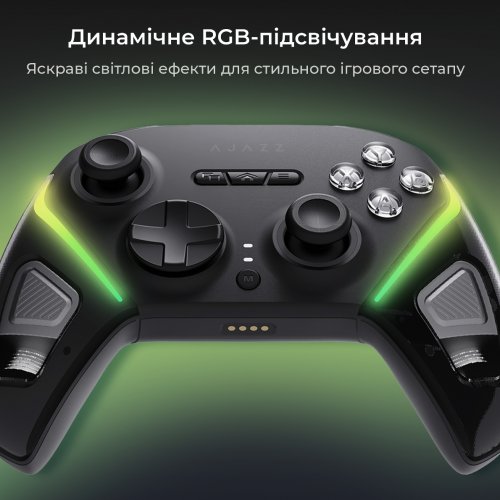 Геймпад Ajazz GP100S RGB with Charging Station (GP100S-B) Black купить в Украине: Киев, Днепр, Харьков, Одесса  | Низкая цена, отзывы, характеристики от TELEMART фото