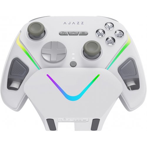 Геймпад Ajazz GP100S RGB with Charging Station (GP100S-W) White купить в Украине: Киев, Днепр, Харьков, Одесса  | Низкая цена, отзывы, характеристики от TELEMART фото