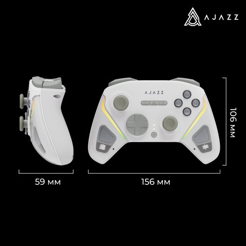 Геймпад Ajazz GP100S RGB with Charging Station (GP100S-W) White купить в Украине: Киев, Днепр, Харьков, Одесса  | Низкая цена, отзывы, характеристики от TELEMART фото