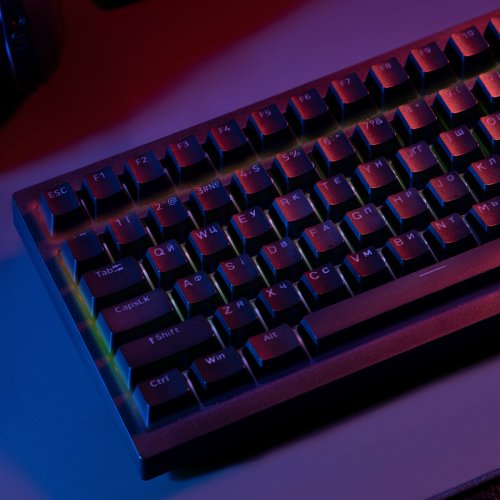 Клавиатура Proove Gaming Slicker Pro RGB Gateron G Pro 3.0 Yellow Wireless (WKSLP0022416) Black/Purple купить в Украине: Киев, Днепр, Харьков, Одесса  | Низкая цена, отзывы, характеристики от TELEMART фото