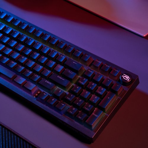 Клавиатура Proove Gaming Slicker Pro RGB Gateron G Pro 3.0 Yellow Wireless (WKSLP0022416) Black/Purple купить в Украине: Киев, Днепр, Харьков, Одесса  | Низкая цена, отзывы, характеристики от TELEMART фото