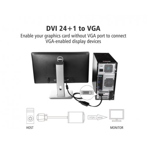Уцінка адаптер Ugreen MM108 DVI-D to VGA M/F 0.3m (40259) Black (Розкрита упаковка, 851691) купити в Україні: Київ, Львів, Хмельницький, Тернопіль, Івано-Франківськ | Низька ціна, відгуки, характеристики від TELEMART фото