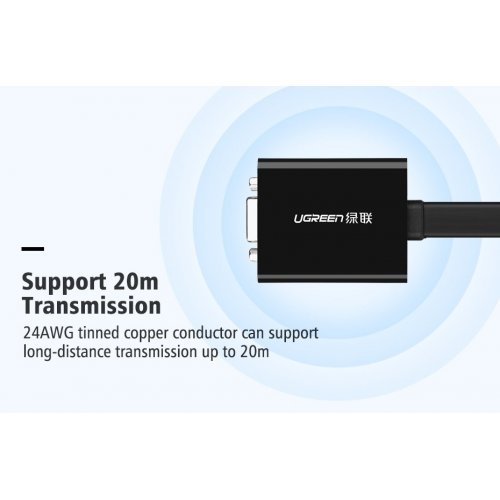 Уцінка адаптер Ugreen MM108 DVI-D to VGA M/F 0.3m (40259) Black (Розкрита упаковка, 851691) купити в Україні: Київ, Львів, Хмельницький, Тернопіль, Івано-Франківськ | Низька ціна, відгуки, характеристики від TELEMART фото