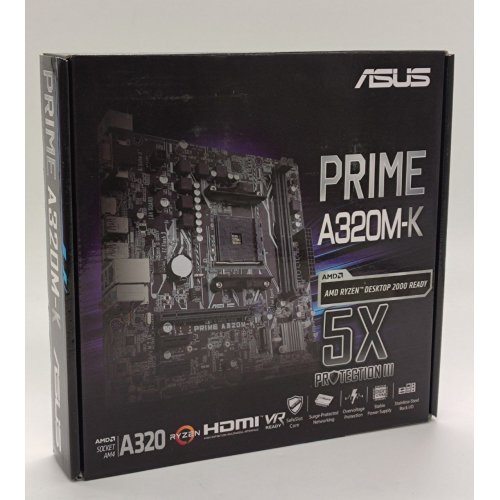 Материнська плата Asus PRIME A320M-K (sAM4, AMD A320) (Відновлено продавцем, 851720) купити в Україні: Київ, Львів, Хмельницький, Тернопіль, Івано-Франківськ | Перевірка сумісності, низька ціна, відгуки, характеристики від TELEMART фото