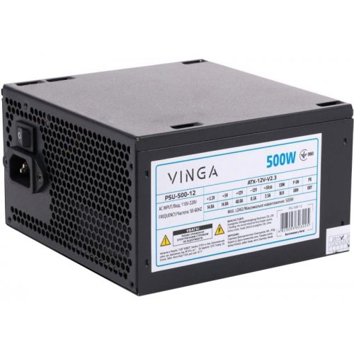 Блок питания Vinga 500W (PSU-500-12) (Восстановлено продавцом, 851727) купить в Украине: Киев, Днепр, Харьков, Одесса  | Проверка совместимости, низкая цена, отзывы, характеристики от TELEMART фото