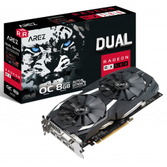 Видеокарта Asus AREZ Radeon RX 580 Dual OC 8192MB (AREZ-DUAL-RX580-O8G) (Восстановлено продавцом, 851772)