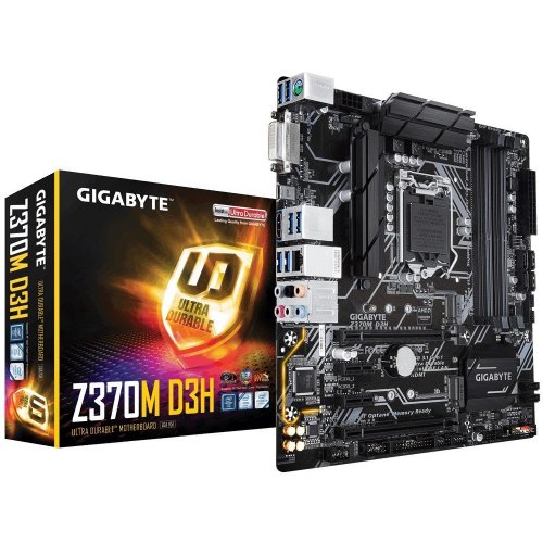 Материнская плата Gigabyte Z370M D3H (s1151, Intel Z370) (Восстановлено продавцом, 851778) купить в Украине: Киев, Днепр, Харьков, Одесса  | Проверка совместимости, низкая цена, отзывы, характеристики от TELEMART фото