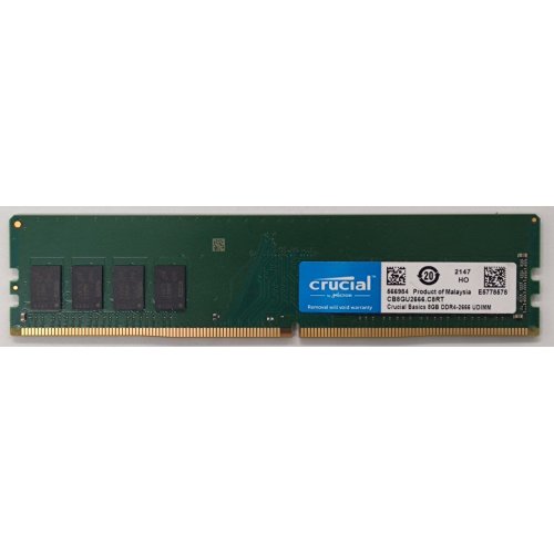 Озп Crucial DDR4 8GB 2666Mhz (CB8GU2666) (Відновлено продавцем, 851806) купити в Україні: Київ, Львів, Хмельницький, Тернопіль, Івано-Франківськ | Перевірка сумісності, низька ціна, відгуки, характеристики від TELEMART фото