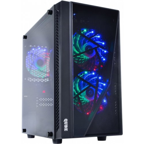 Корпус QUBE Star без БП (STAR_F3NU3) Black/Red (Восстановлено продавцом, 851928) купить в Украине: Киев, Днепр, Харьков, Одесса  | Проверка совместимости, низкая цена, отзывы, характеристики от TELEMART фото