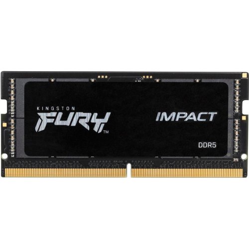 Уценка озу Kingston SODIMM DDR5 16GB 4800Mhz FURY Impact Black (KF548S38IB-16) (Следы использования, 851965) купить в Украине: Киев, Днепр, Харьков, Одесса  | Проверка совместимости, низкая цена, отзывы, характеристики от TELEMART фото