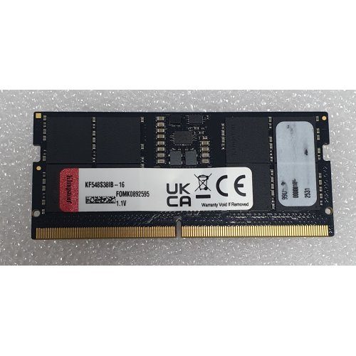 Уценка озу Kingston SODIMM DDR5 16GB 4800Mhz FURY Impact Black (KF548S38IB-16) (Следы использования, 851965) купить в Украине: Киев, Днепр, Харьков, Одесса  | Проверка совместимости, низкая цена, отзывы, характеристики от TELEMART фото