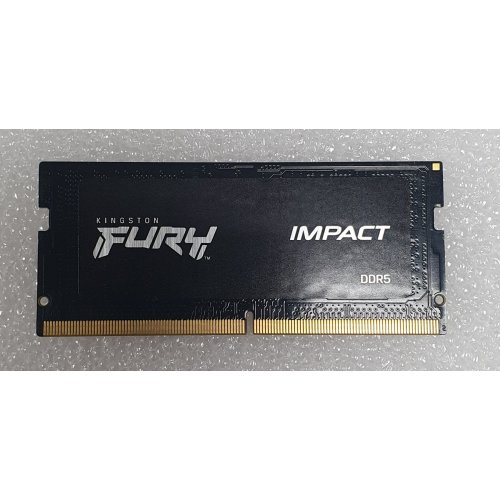 Уценка озу Kingston SODIMM DDR5 16GB 4800Mhz FURY Impact Black (KF548S38IB-16) (Следы использования, 851965) купить в Украине: Киев, Днепр, Харьков, Одесса  | Проверка совместимости, низкая цена, отзывы, характеристики от TELEMART фото