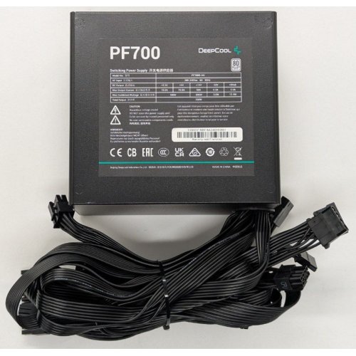 Блок живлення Deepcool PF700 700W (R-PF700D-HA0B-EU) (Відновлено продавцем, 851968) купити в Україні: Київ, Львів, Хмельницький, Тернопіль, Івано-Франківськ | Перевірка сумісності, низька ціна, відгуки, характеристики від TELEMART фото