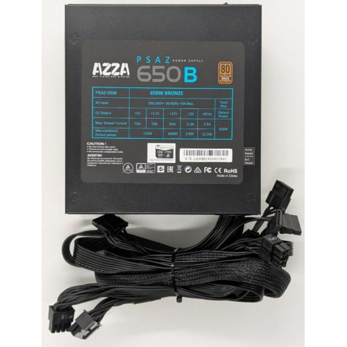 Блок живлення Azza 650W (PSAZ-650W) (Відновлено продавцем, 851979) купити в Україні: Київ, Львів, Хмельницький, Тернопіль, Івано-Франківськ | Перевірка сумісності, низька ціна, відгуки, характеристики від TELEMART фото