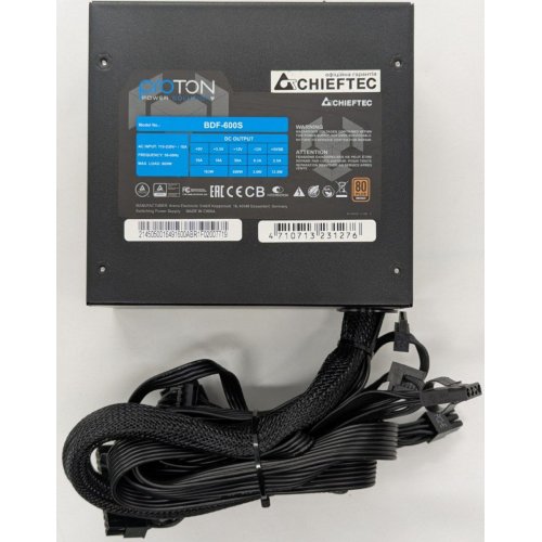 Блок живлення CHIEFTEC Proton 600W (BDF-600S) (Відновлено продавцем, 851988) купити в Україні: Київ, Львів, Хмельницький, Тернопіль, Івано-Франківськ | Перевірка сумісності, низька ціна, відгуки, характеристики від TELEMART фото