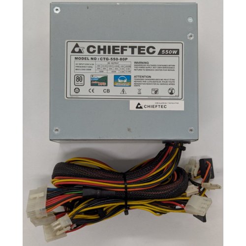 Блок живлення CHIEFTEC A-80 550W (CTG-550-80P) (Відновлено продавцем, 851991) купити в Україні: Київ, Львів, Хмельницький, Тернопіль, Івано-Франківськ | Перевірка сумісності, низька ціна, відгуки, характеристики від TELEMART фото