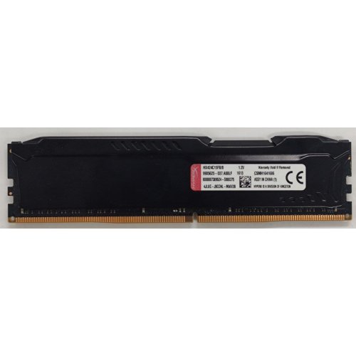 Озу Kingston DDR4 8GB 2400MHz HyperX FURY Black (HX424C15FB/8) (Восстановлено продавцом, 852001) купить в Украине: Киев, Днепр, Харьков, Одесса  | Проверка совместимости, низкая цена, отзывы, характеристики от TELEMART фото