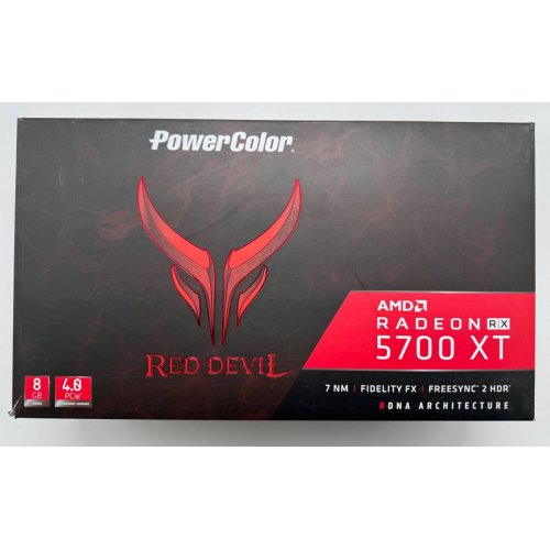 Відеокарта PowerColor Radeon RX 5700 XT Red Devil 8192MB (AXRX 5700XT 8GBD6-3DHE/OC) (Відновлено продавцем, 852136) купити в Україні: Київ, Львів, Хмельницький, Тернопіль, Івано-Франківськ | Перевірка сумісності, низька ціна, відгуки, характеристики від TELEMART фото