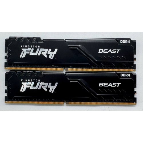 Озу Kingston DDR4 16GB (2x8GB) 2666Mhz FURY Beast Black (KF426C16BBK2/16) (Восстановлено продавцом, 852152) купить в Украине: Киев, Днепр, Харьков, Одесса  | Проверка совместимости, низкая цена, отзывы, характеристики от TELEMART фото